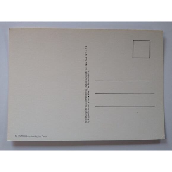 Garfield Postcard Complaint Flamingo United Features Jim Davis 1978 Continental - Picture 2 of 2